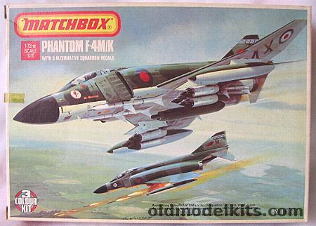 Matchbox 1/72 TWO F-4M/K Phantom II - 6 Sq RAF 'Flying Canopeners' 1973 / Royal Navy 892 Sq 1969 (Detached to USS Saratoga) / 41 Sq RAF Coningsby 1972, PK-404 plastic model kit